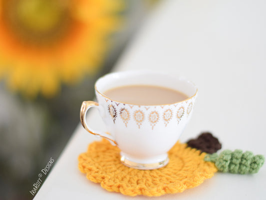 Tea Time Pumpkin Coasters Free Crochet Pattern by IraRott