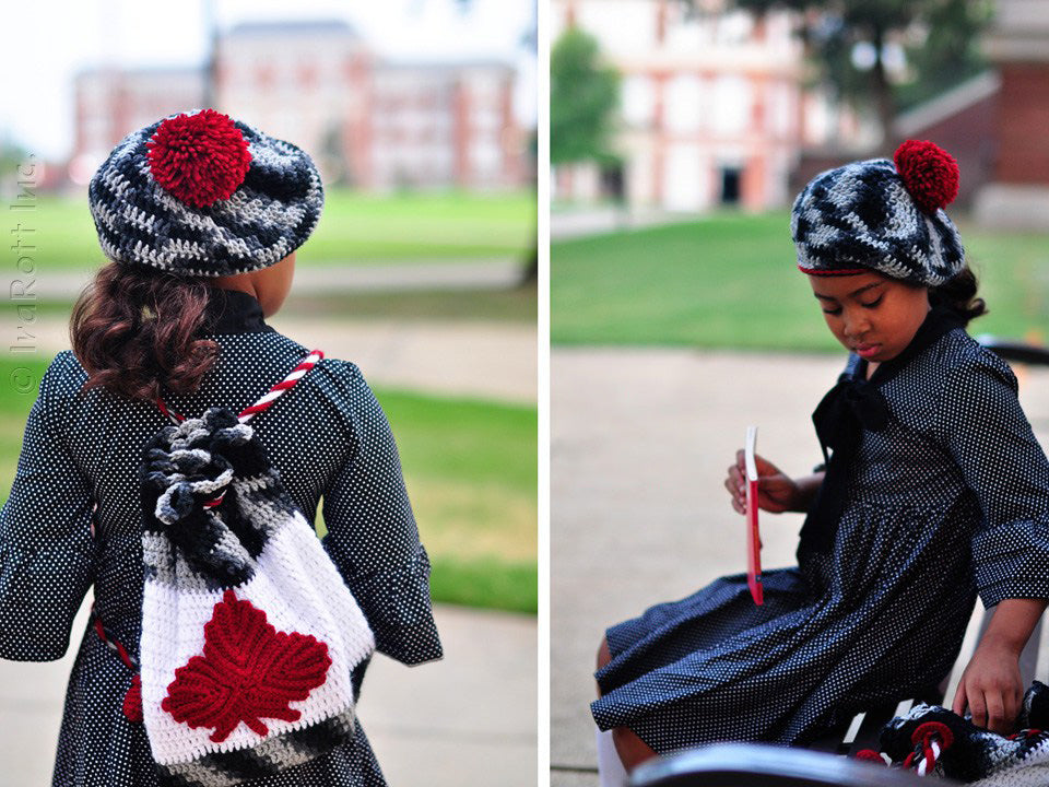Canadian Maple Leaf Backpack Free Crochet Pattern by IraRott