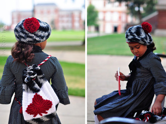 Canadian Maple Leaf Backpack Free Crochet Pattern by IraRott