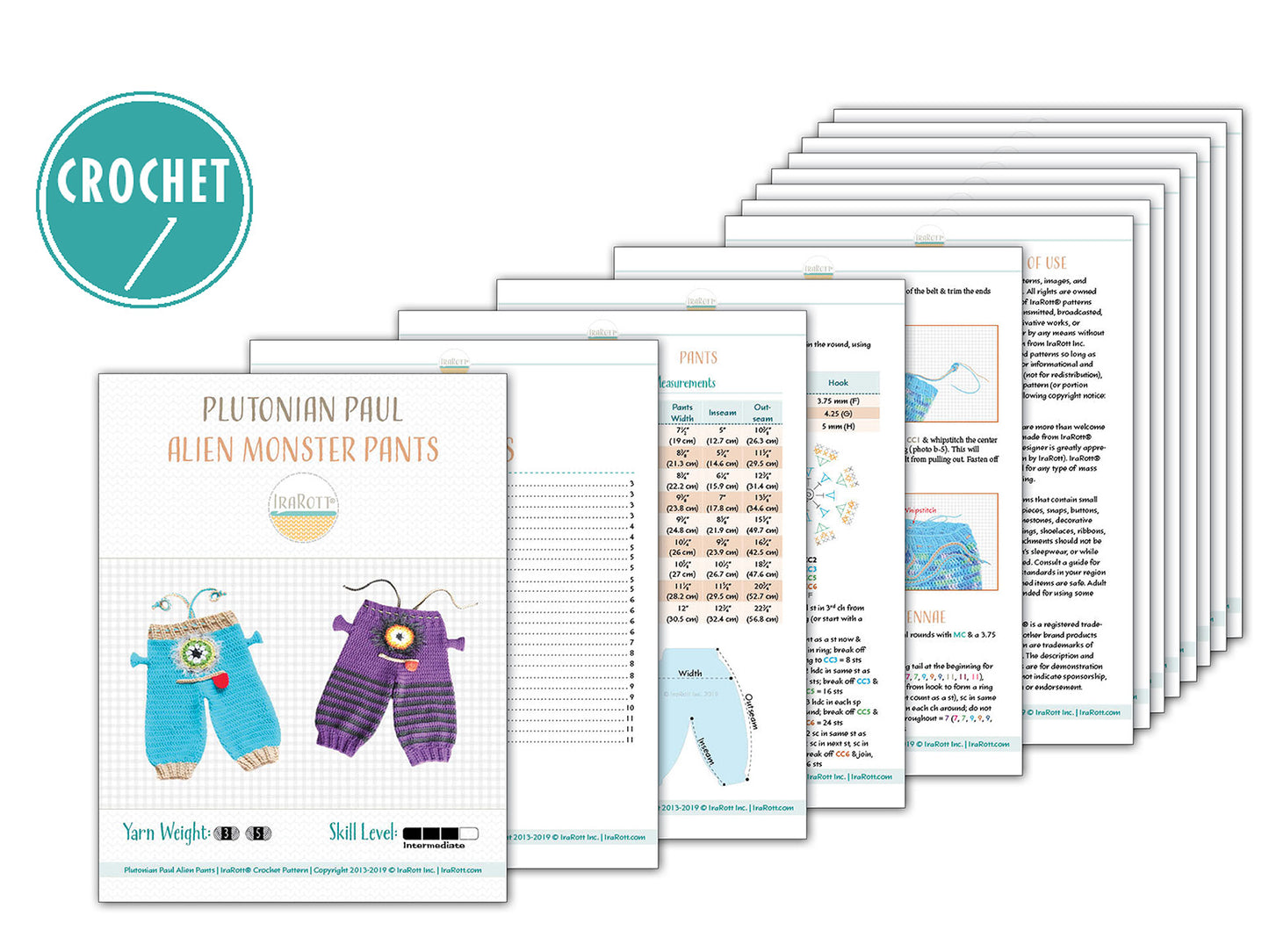 Plutonian Paul Alien Monster Pants Crochet Pattern