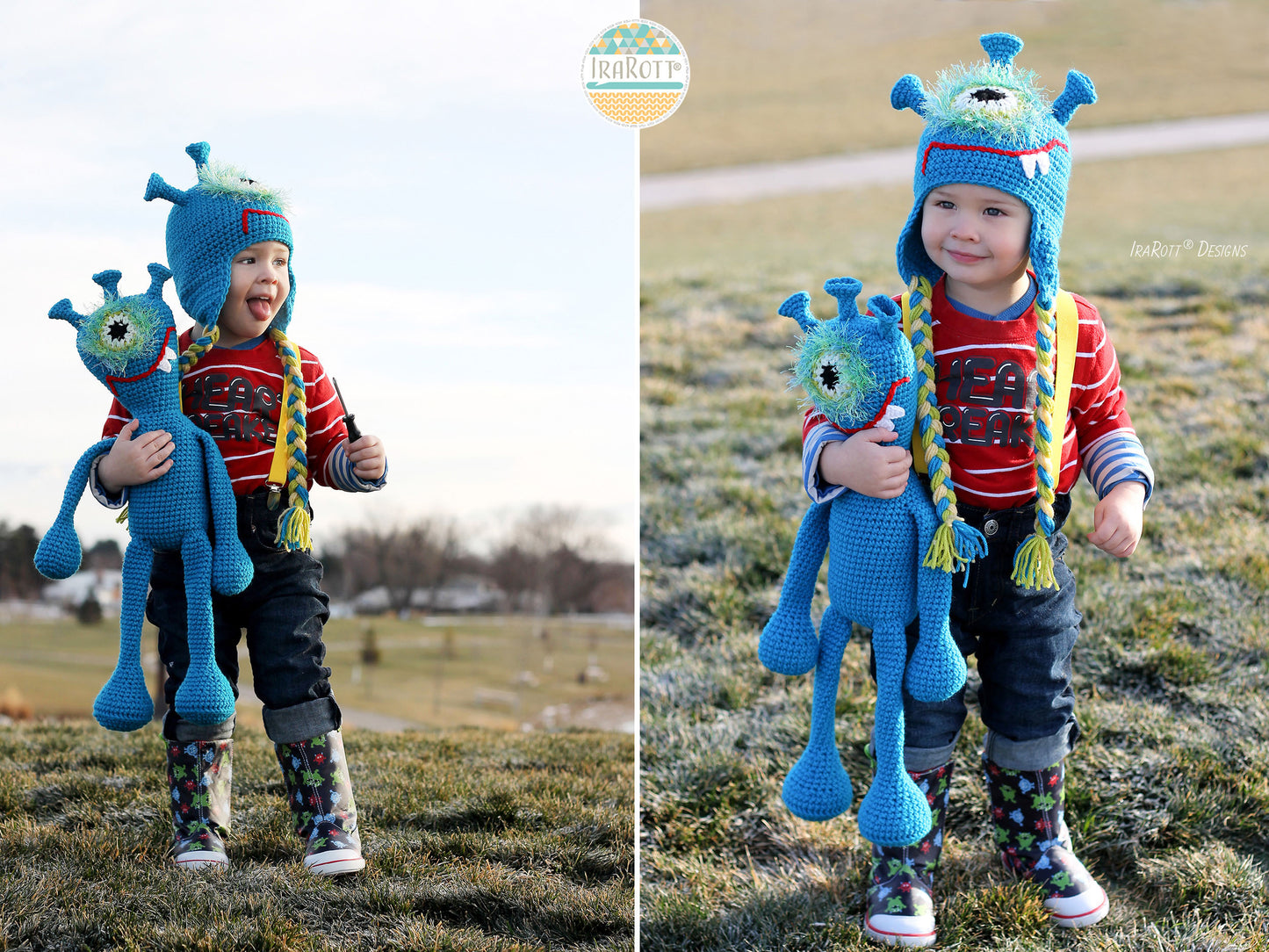 Plutonian Paul Alien Monster Hat and Toy Crochet Pattern