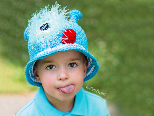 Plutonian Paul Alien Sun Hat Crochet Pattern