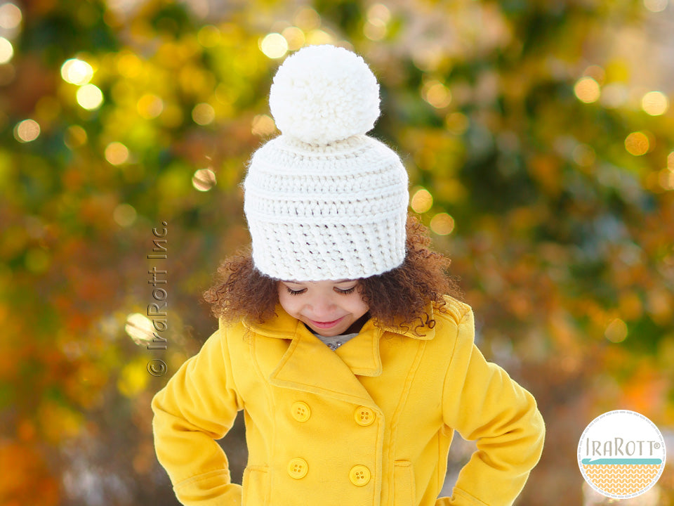 Amelia Hat with Chunky Pompom Crochet Pattern