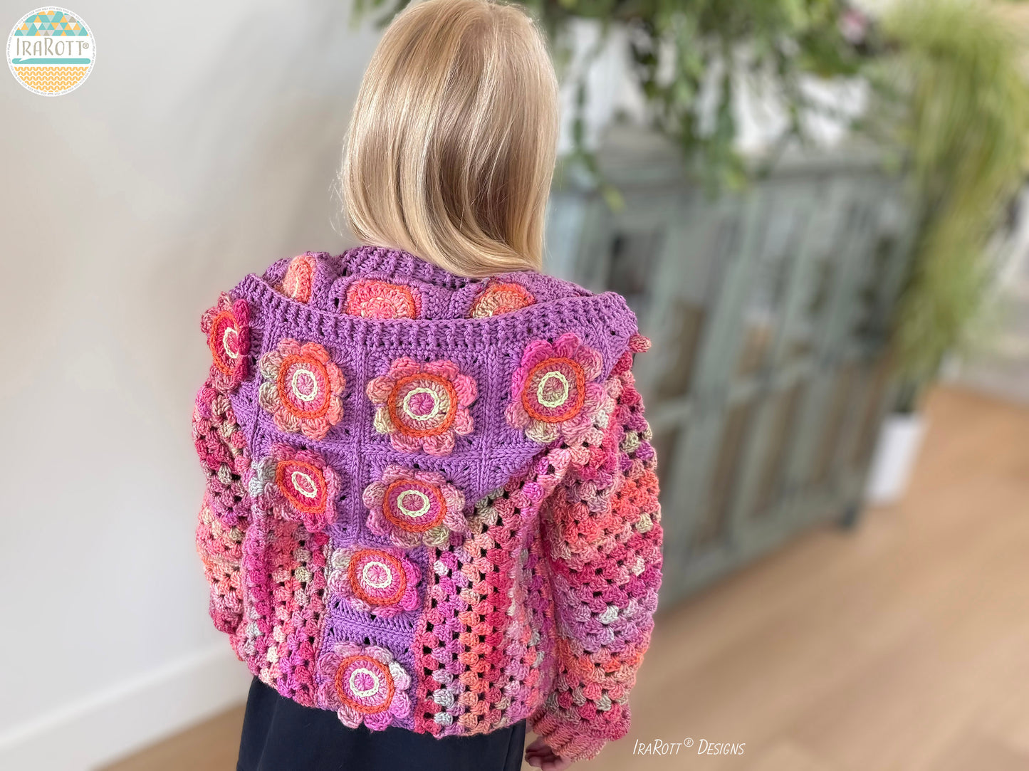 Awesome Blossom Kids' Cardigan Crochet Pattern