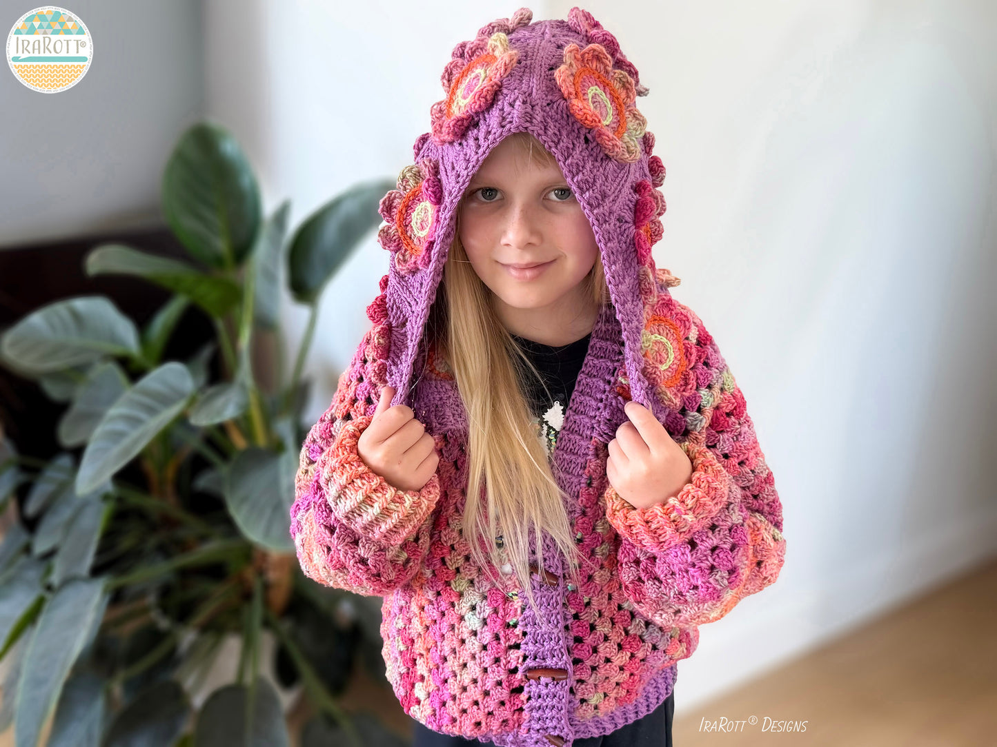 Awesome Blossom Kids' Cardigan Crochet Pattern