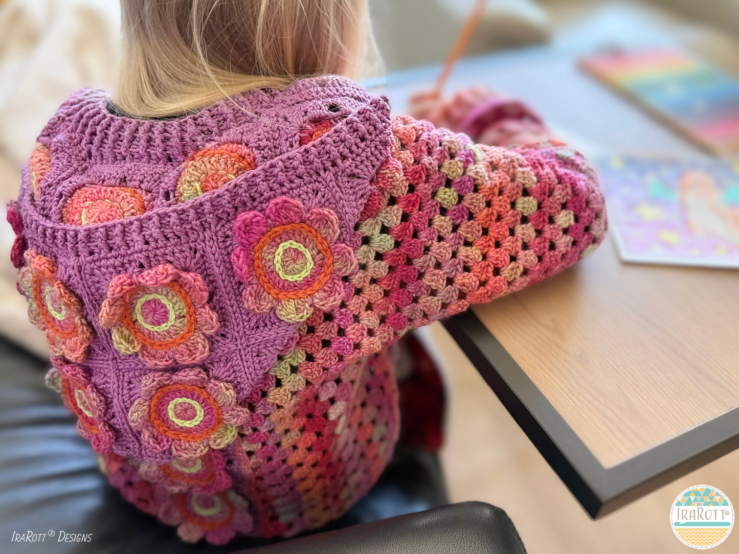 Awesome Blossom Kids' Cardigan Crochet Pattern