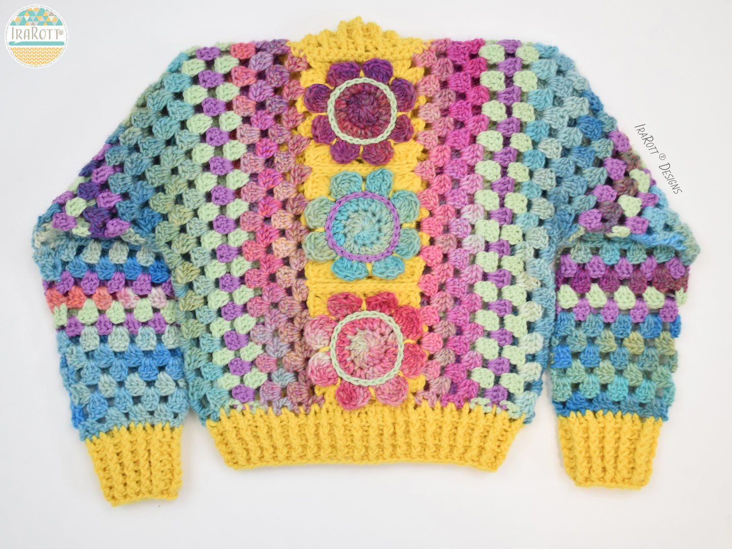 Awesome Blossom Kids' Cardigan Crochet Pattern