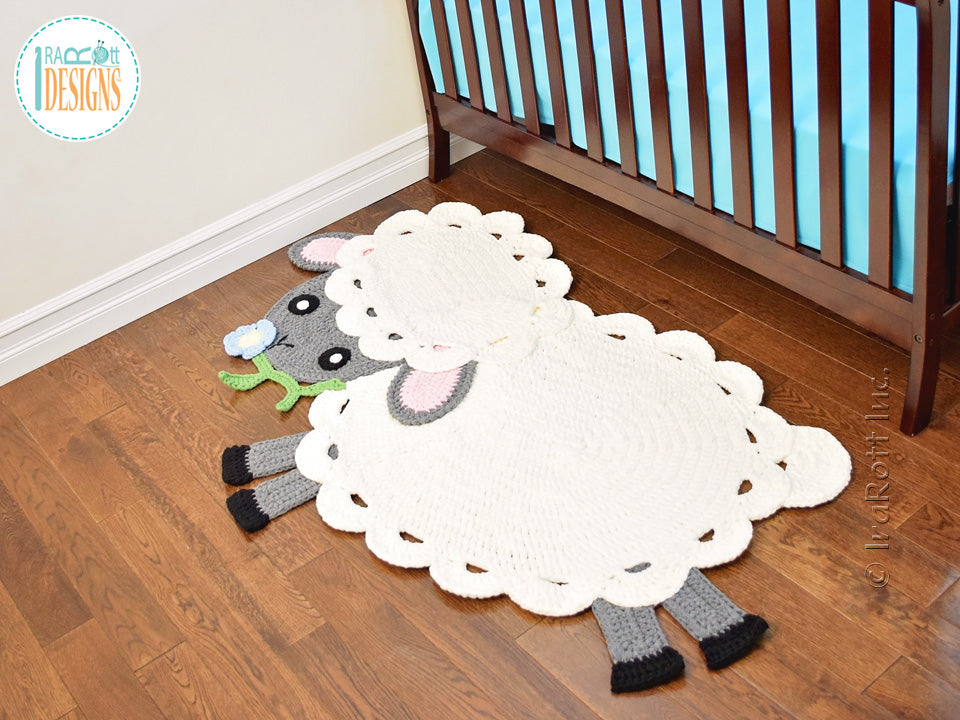 Easter Lamb Area Rug Crochet Pattern