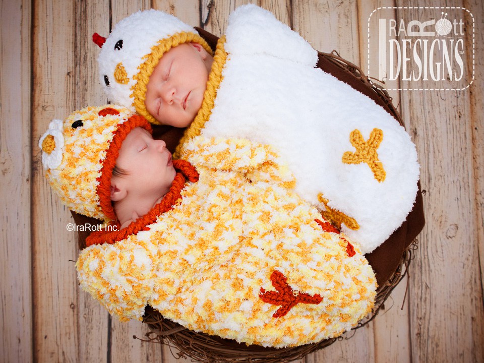 Bok Bok Easter Chicken Baby Set Crochet Pattern