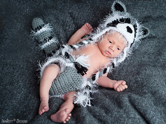 Rocky the Raccoon Baby Set Crochet Pattern