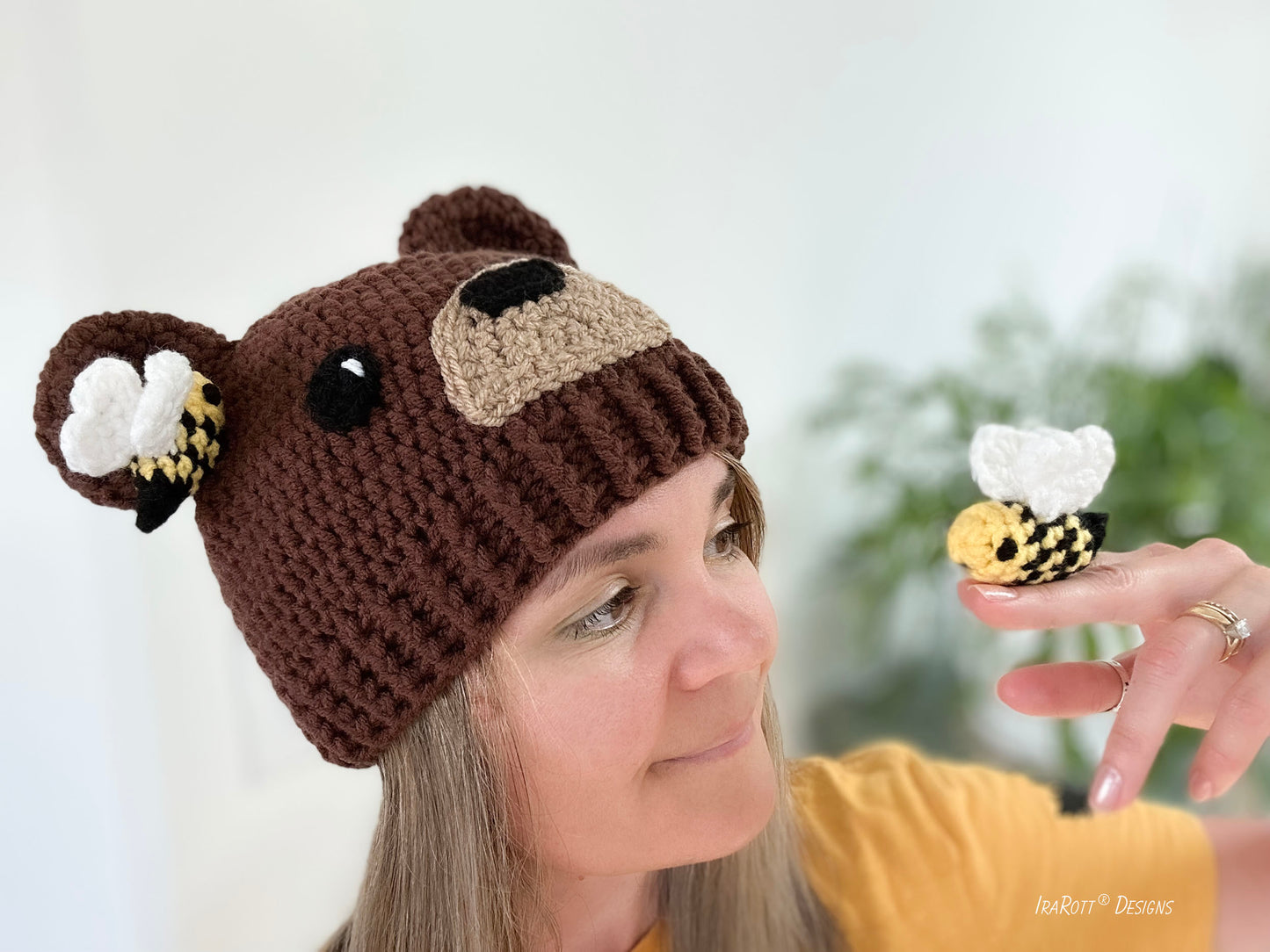 Bean The Bear With Bee Hat Crochet Pattern