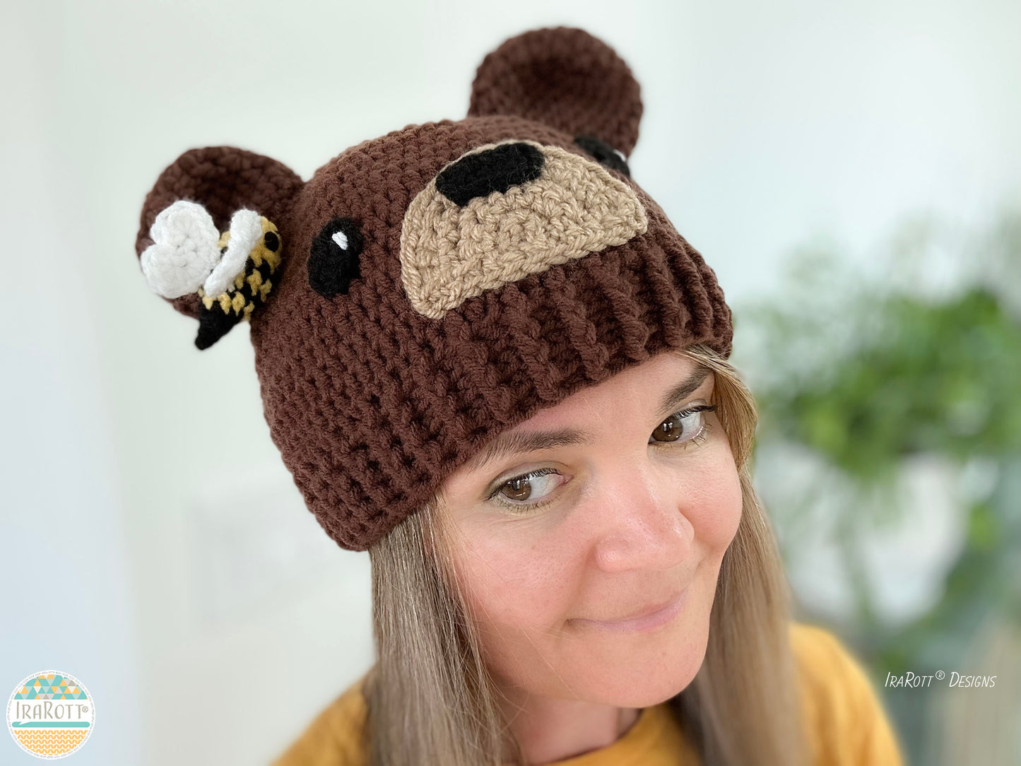 Bean The Bear With Bee Hat Crochet Pattern