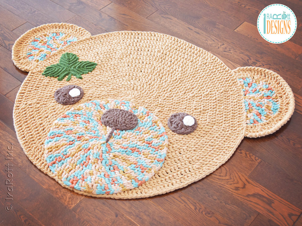 Teddy Bear Area Rug Crochet Pattern