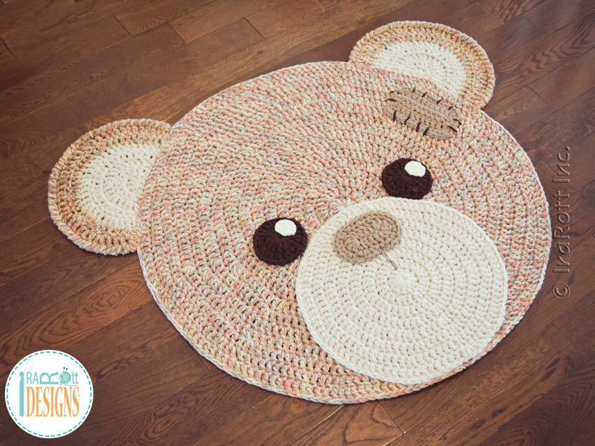 Teddy Bear Area Rug Crochet Pattern