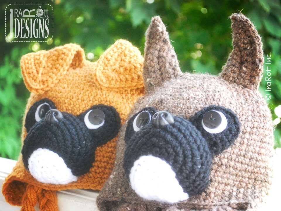 Duncan the Boxer Puppy Dog Hat Crochet Pattern