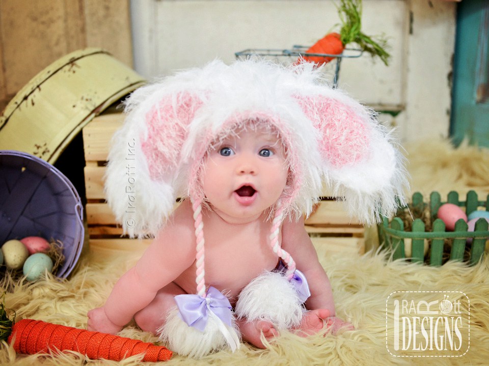 Fluffy the Bunny Bonnet Crochet Pattern