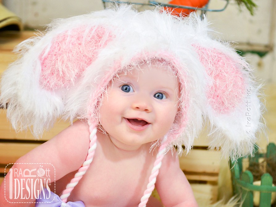 Fluffy the Bunny Bonnet Crochet Pattern