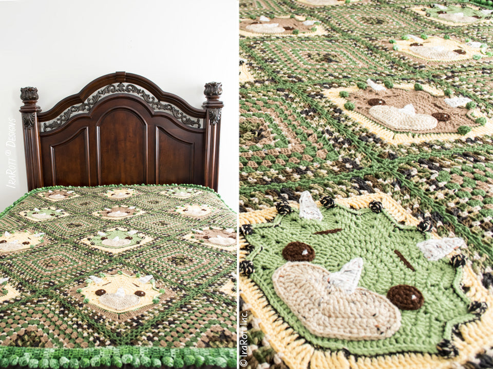 Tops The Triceratops Dinosaur Blanket Crochet Pattern