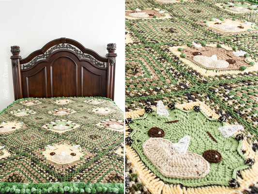 Tops The Triceratops Dinosaur Blanket Crochet Pattern