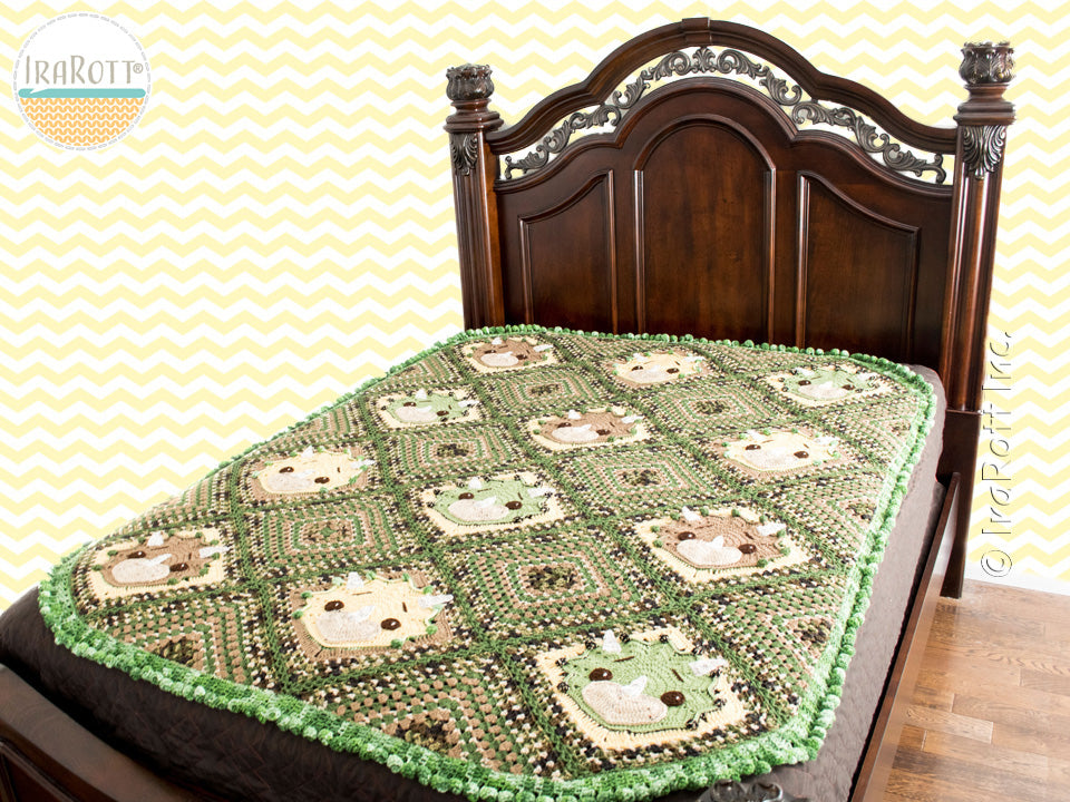 Tops The Triceratops Dinosaur Blanket Crochet Pattern