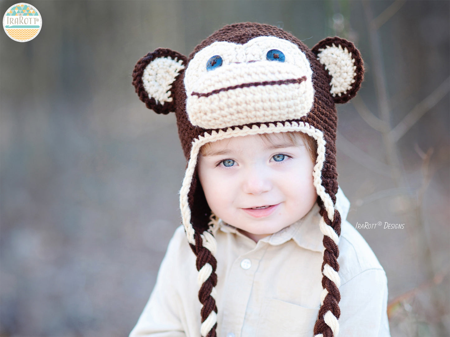 Chip The Chimpanzee Monkey Hat Crochet Pattern