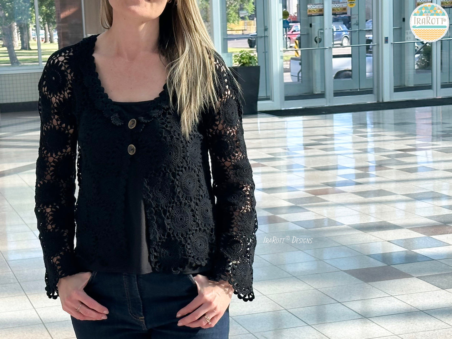 City Night Lace Cardigan Crochet Pattern