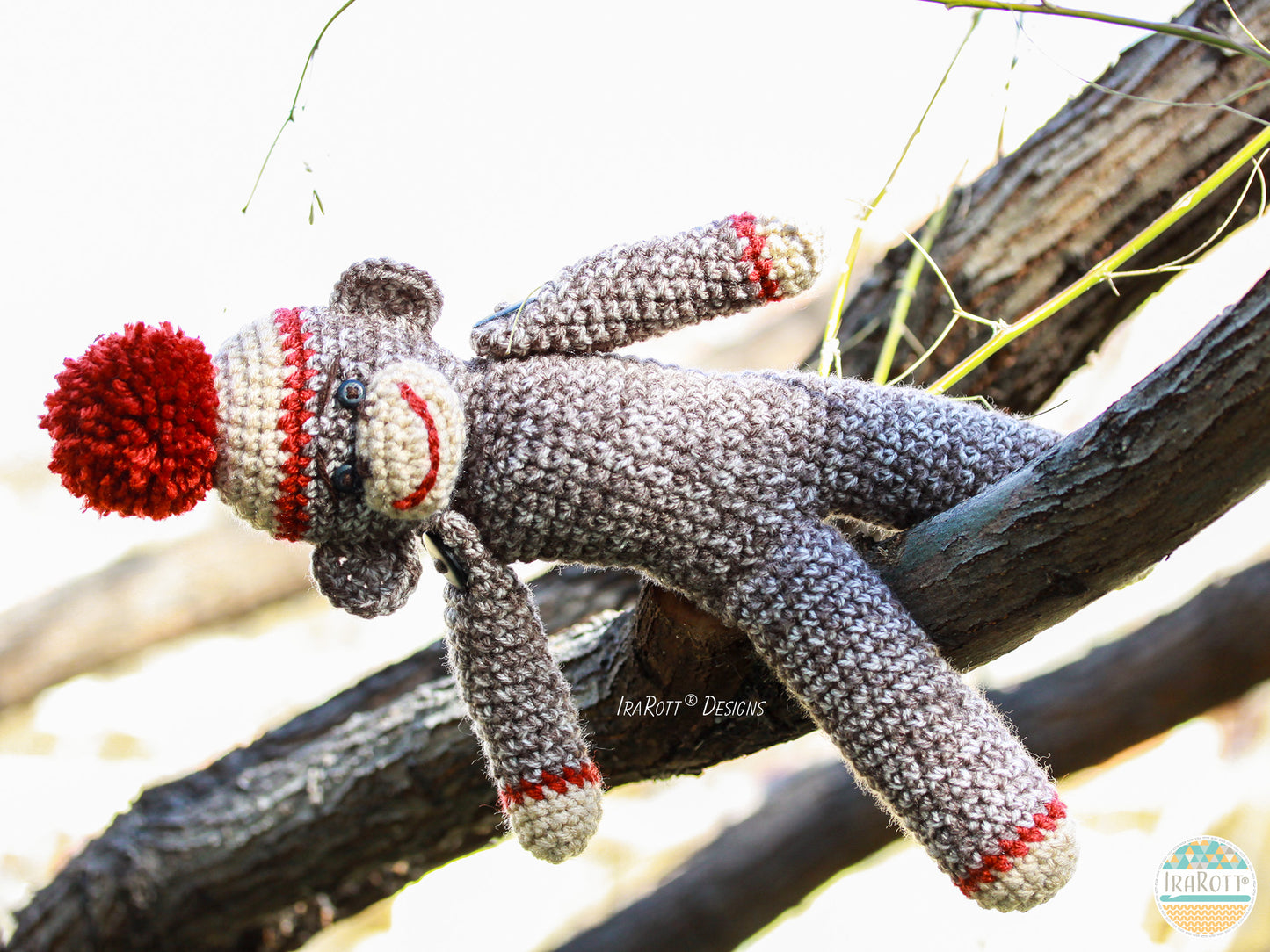 Spunky The Little Sock Monkey Amigurumi Crochet Pattern