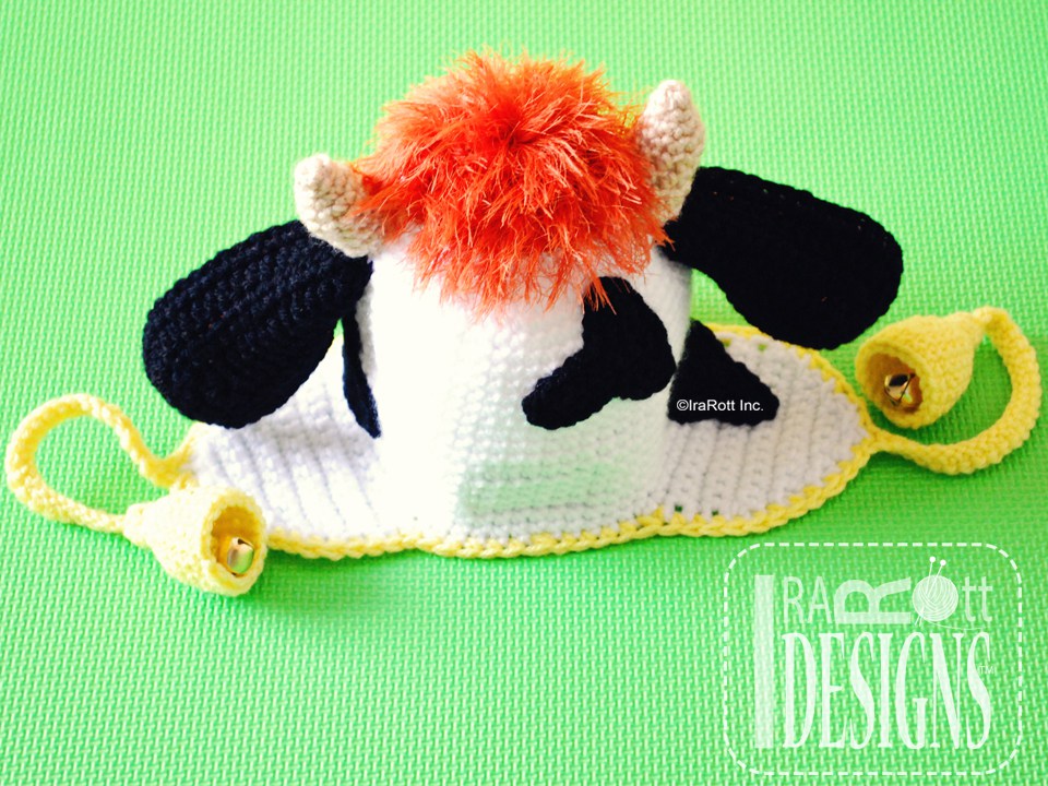 Luna the Moo-Moo Cow and Bull Hat Crochet Pattern