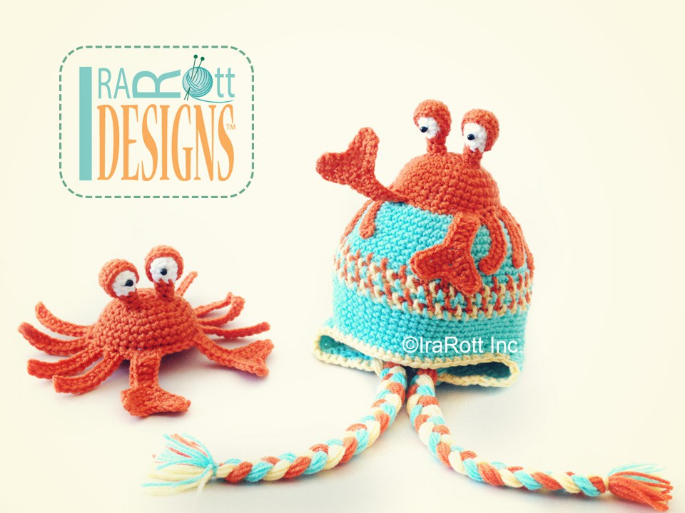 Cranky the Crab Hat and Toy Crochet Pattern