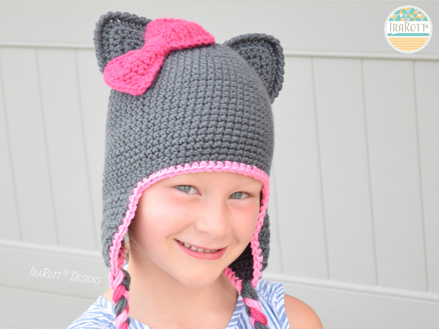 Sassy The Kitty Hat With Bow Crochet Pattern