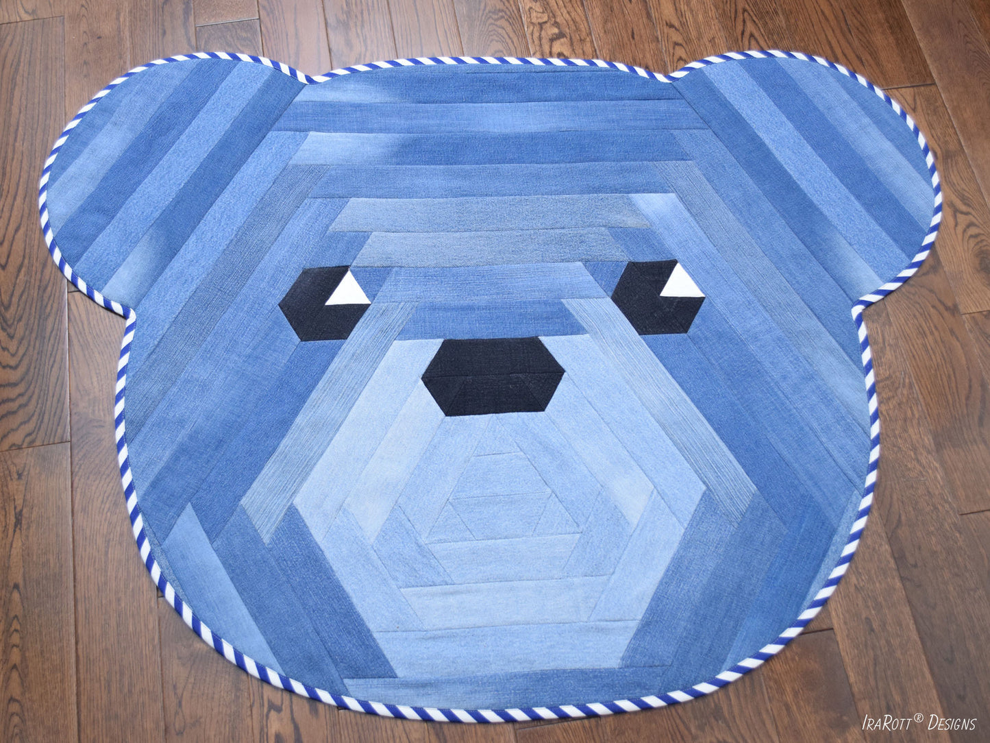 Cuddles The Hexi Bear Jelly Roll Rug Quilting Pattern