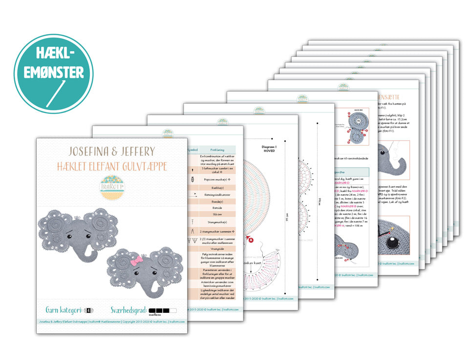 Josefina and Jeffery Elephant Rug Crochet Pattern