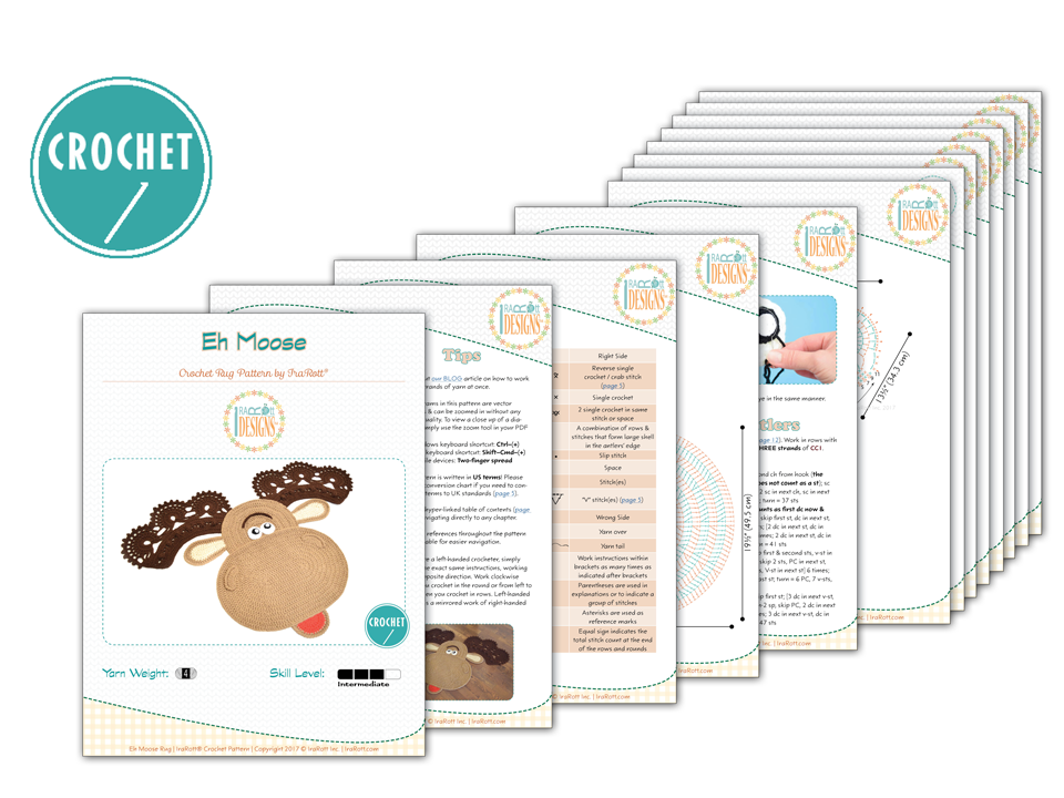 Eh Moose Area Rug Crochet Pattern