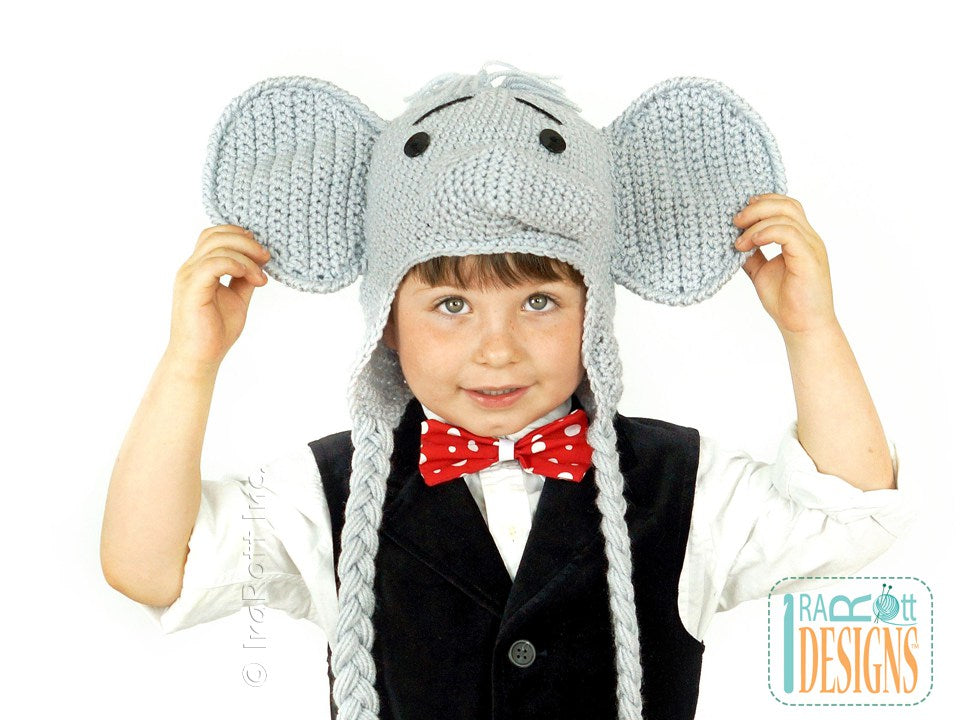 Jeffery the Elephant Hat Crochet Pattern