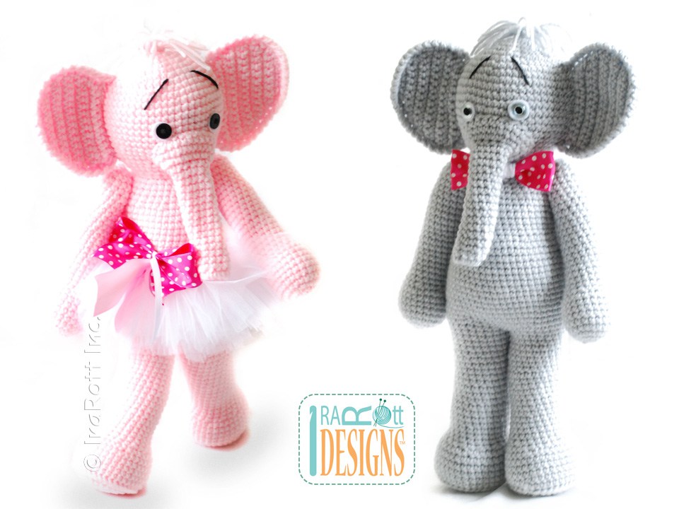 Josefina Ballerina and Jeffery the Elephants Amigurumi Crochet Pattern