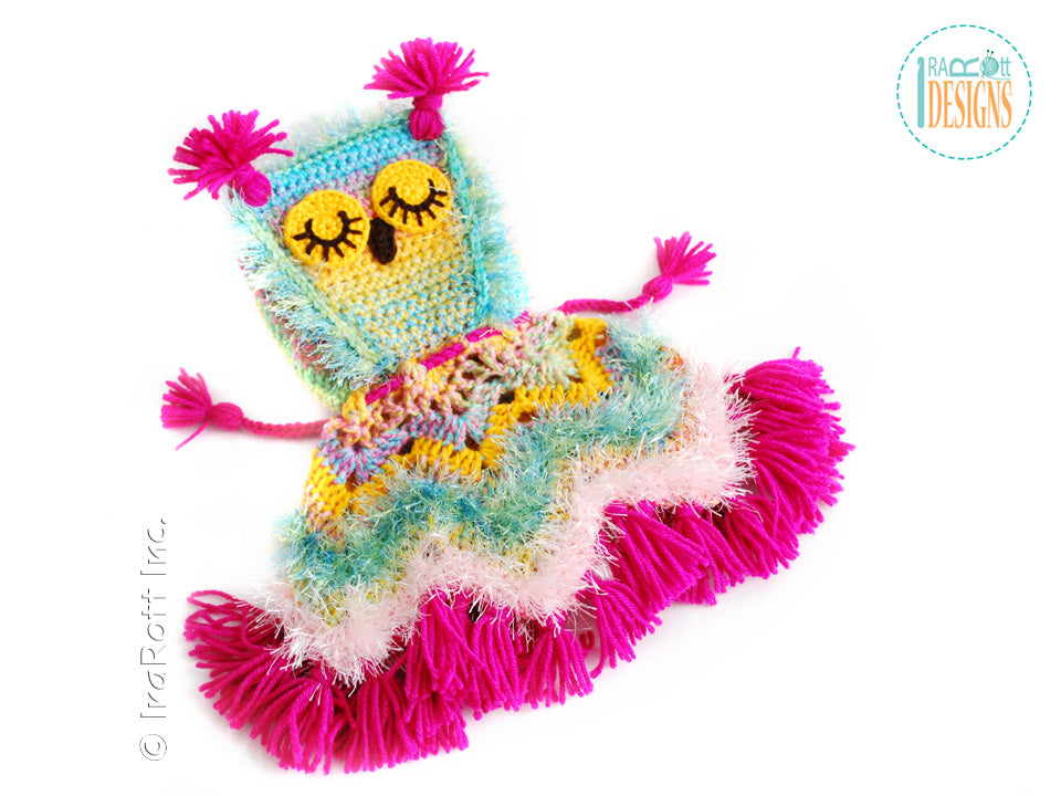 Fiesta Owl Doll Poncho with Hood Crochet Pattern
