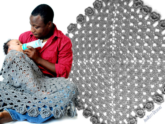 Floral Baby Blanket Crochet Pattern