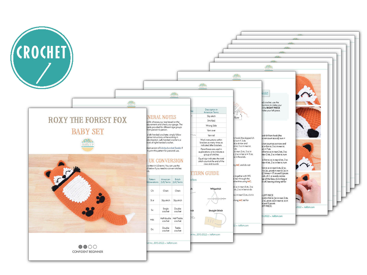 Roxy the Fox Baby Set Crochet Pattern