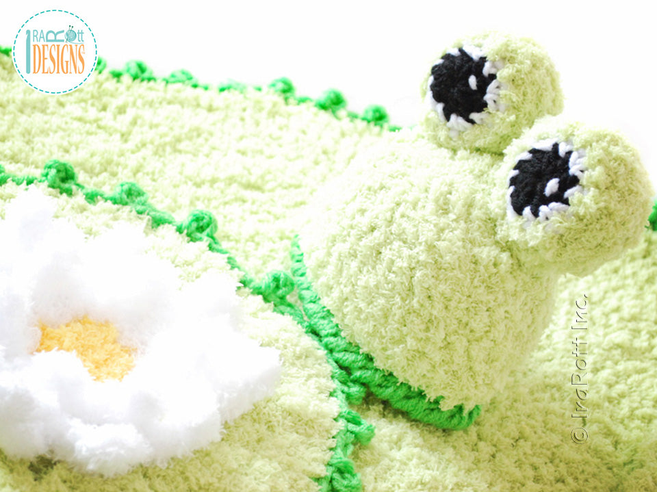 Frog on Lily Pad Baby Set Crochet Pattern