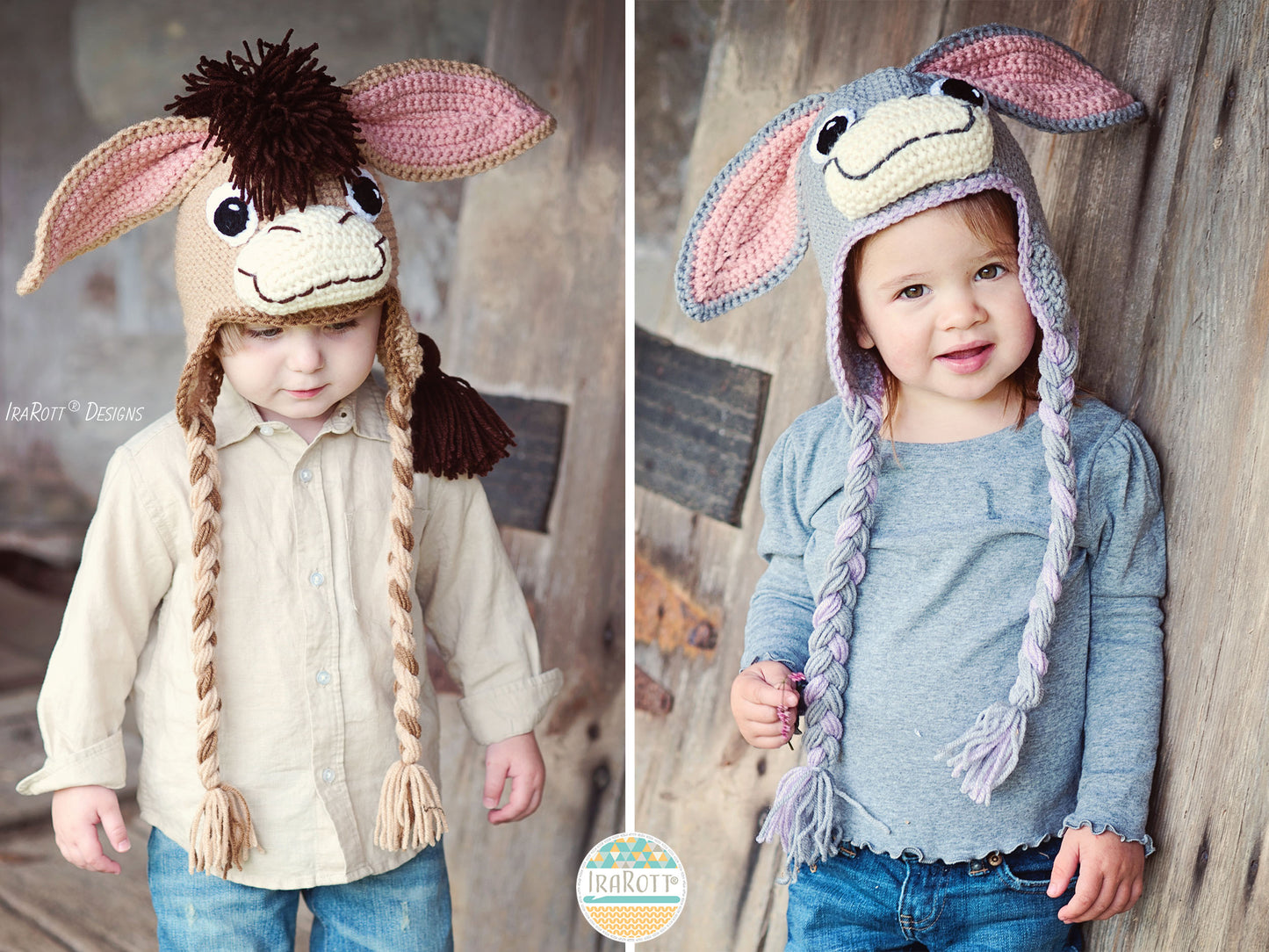 Funky Donkey Hat with Tail Crochet Pattern