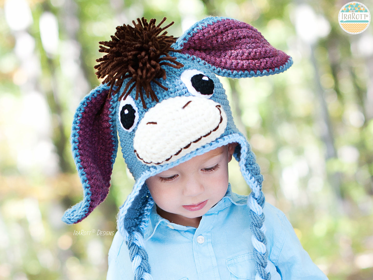 Funky Donkey Hat with Tail Crochet Pattern