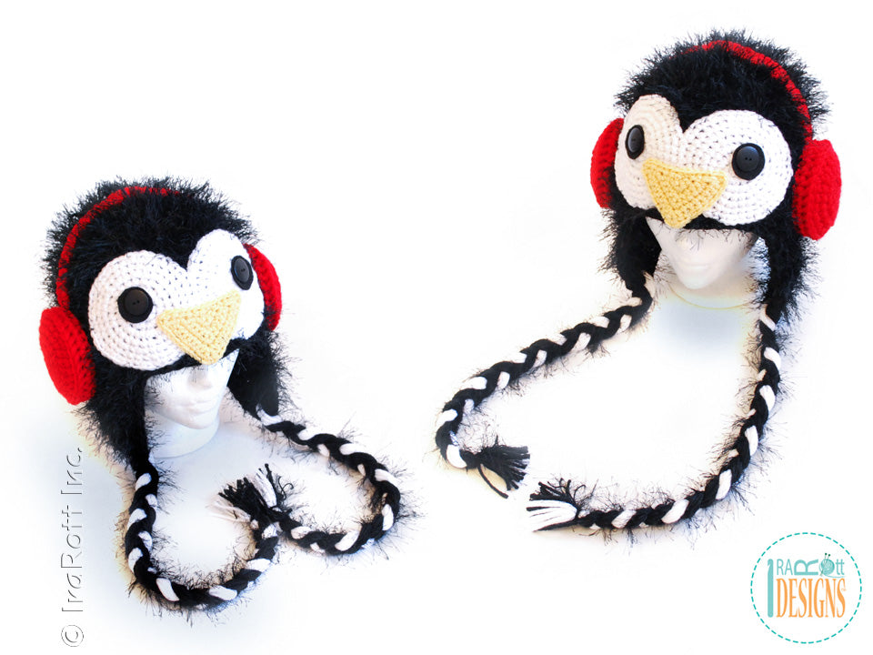 Furry Penguin Hat Crochet Pattern