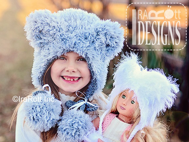 Fuzzy Polar Bear Bonnet Crochet Pattern