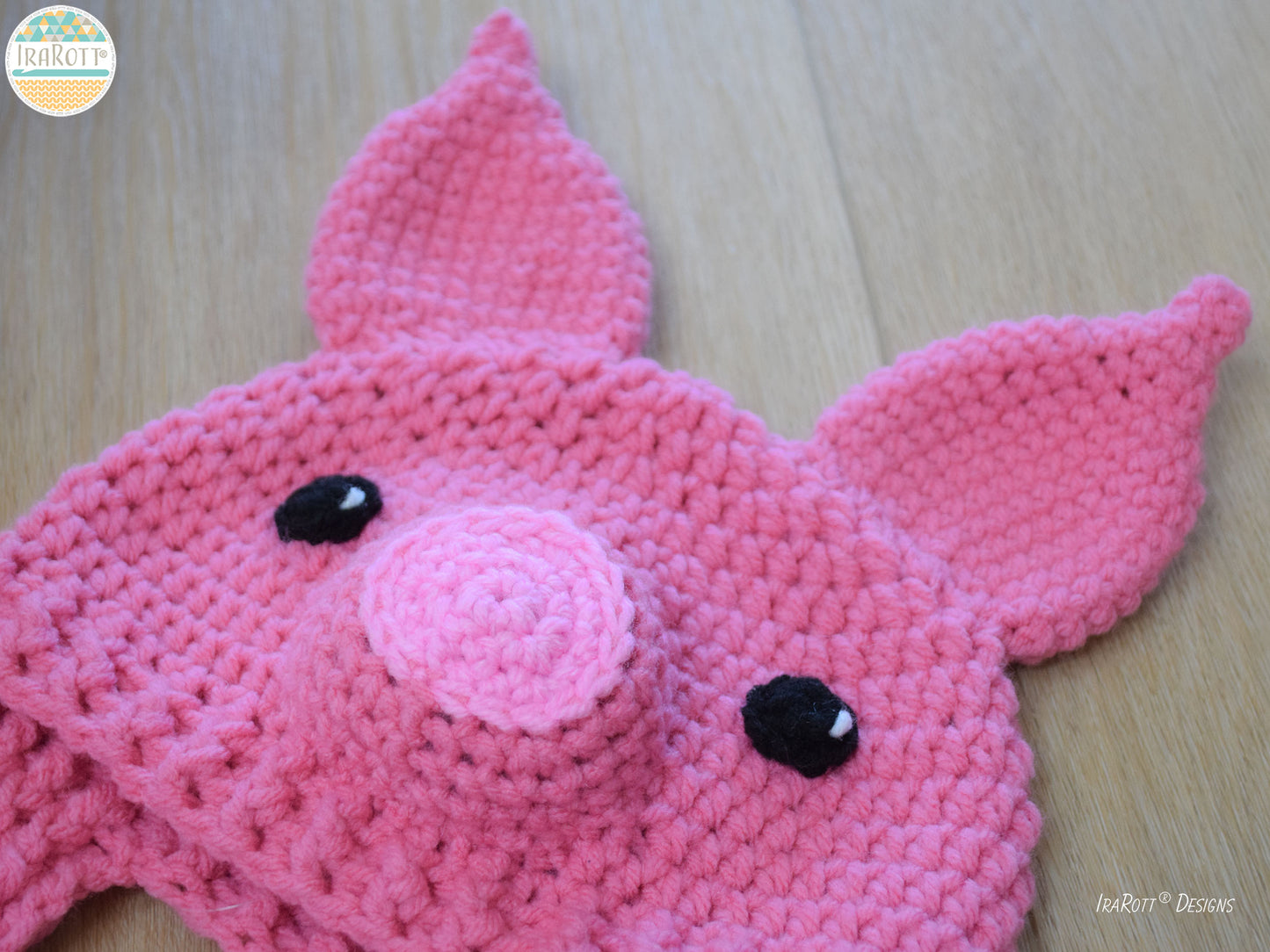 HANDMADE Crochet Piggy Hat (Toddler Size)