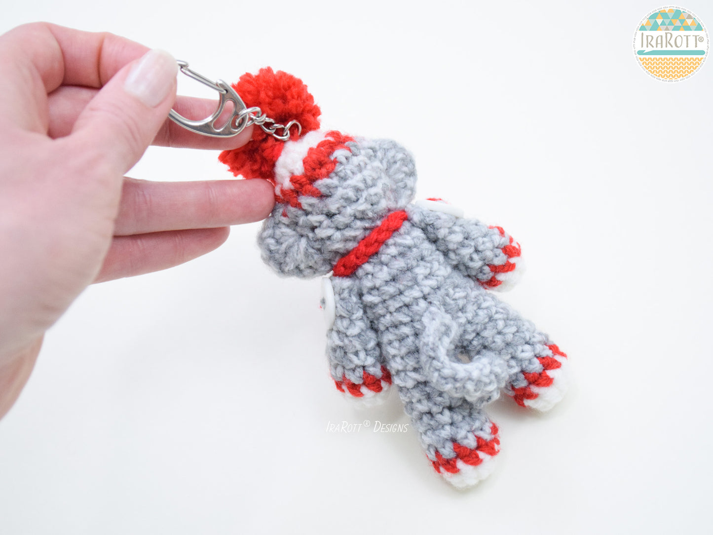 Spunky The Tiny Sock Monkey Keychain Crochet Pattern
