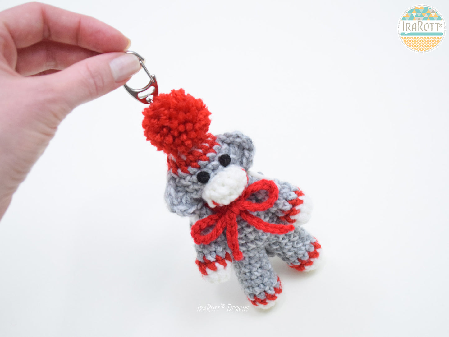 Spunky The Tiny Sock Monkey Keychain Crochet Pattern