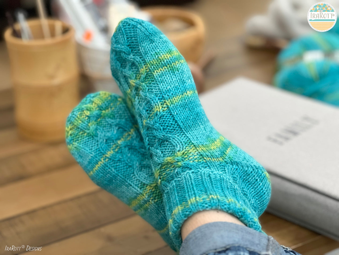 Ira’s Cable Knit DK Ankle Socks Knitting Pattern