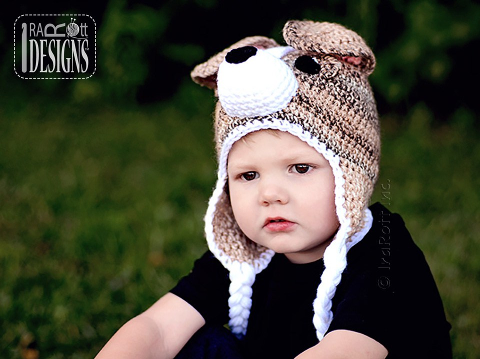 Buddy the Jack Russell Terrier Puppy Dog Hat Crochet Pattern