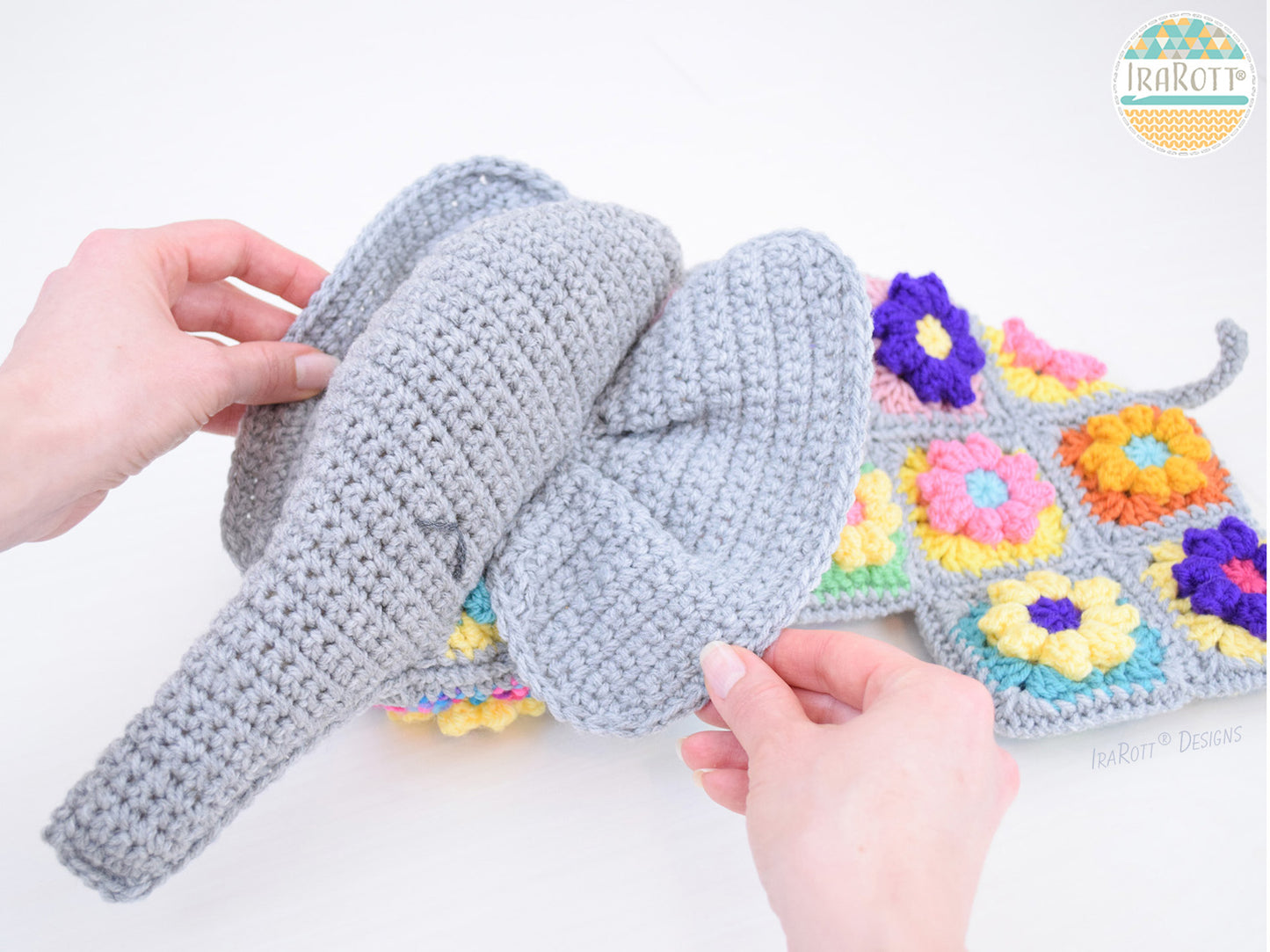 Jeffery The Elephant Scrappy Lovey Crochet Pattern