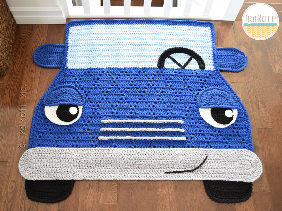 Jimmy The Hybrid Car Rug Crochet Pattern